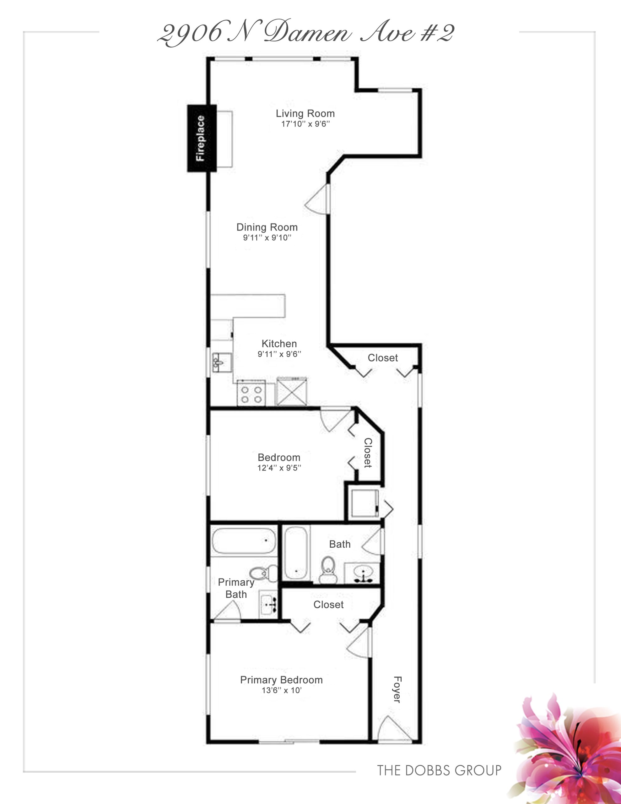 Floor Plan - 2906 N Damen Ave #2 Chicago, IL 60618, USA
