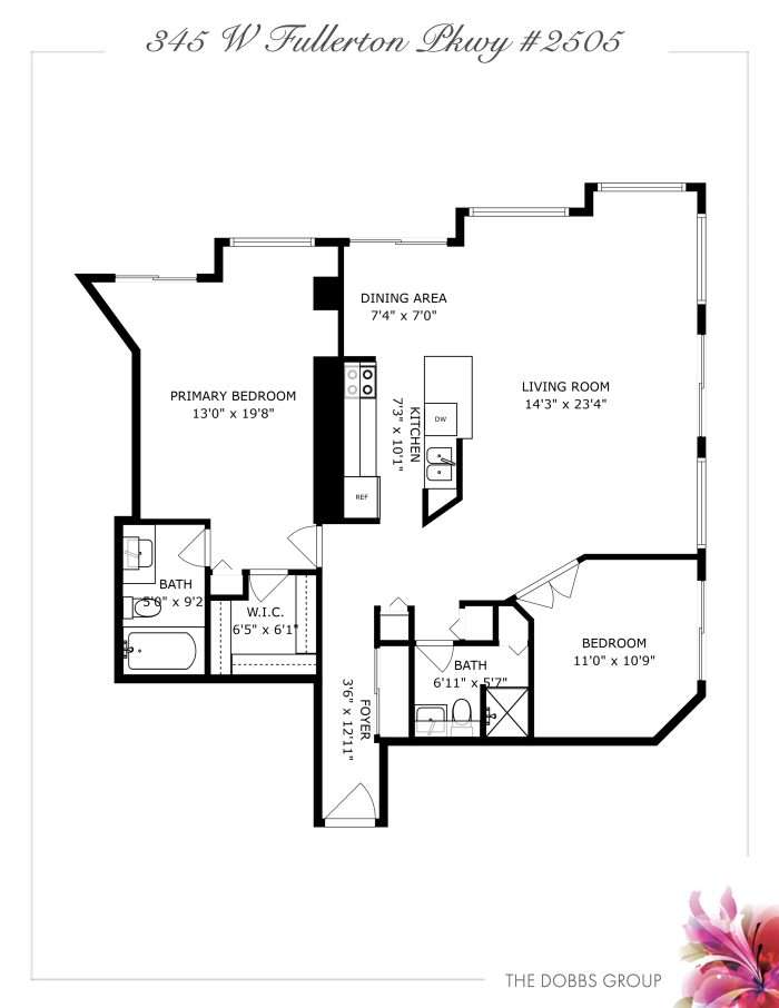 345 W Fullerton Pkwy #2505 Chicago, IL 60614 - Home For Sale | Isabelle Lacouture | The Dobbs Group - FLOOR PLAN