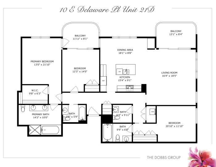 10 E Delaware Pl #21D Chicago IL 60611 | Home For Sale | Isabelle Lacouture | The Dobbs Group - Floor Plan