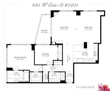 435-Erie-1401 – Chicago, IL – Floor Plan