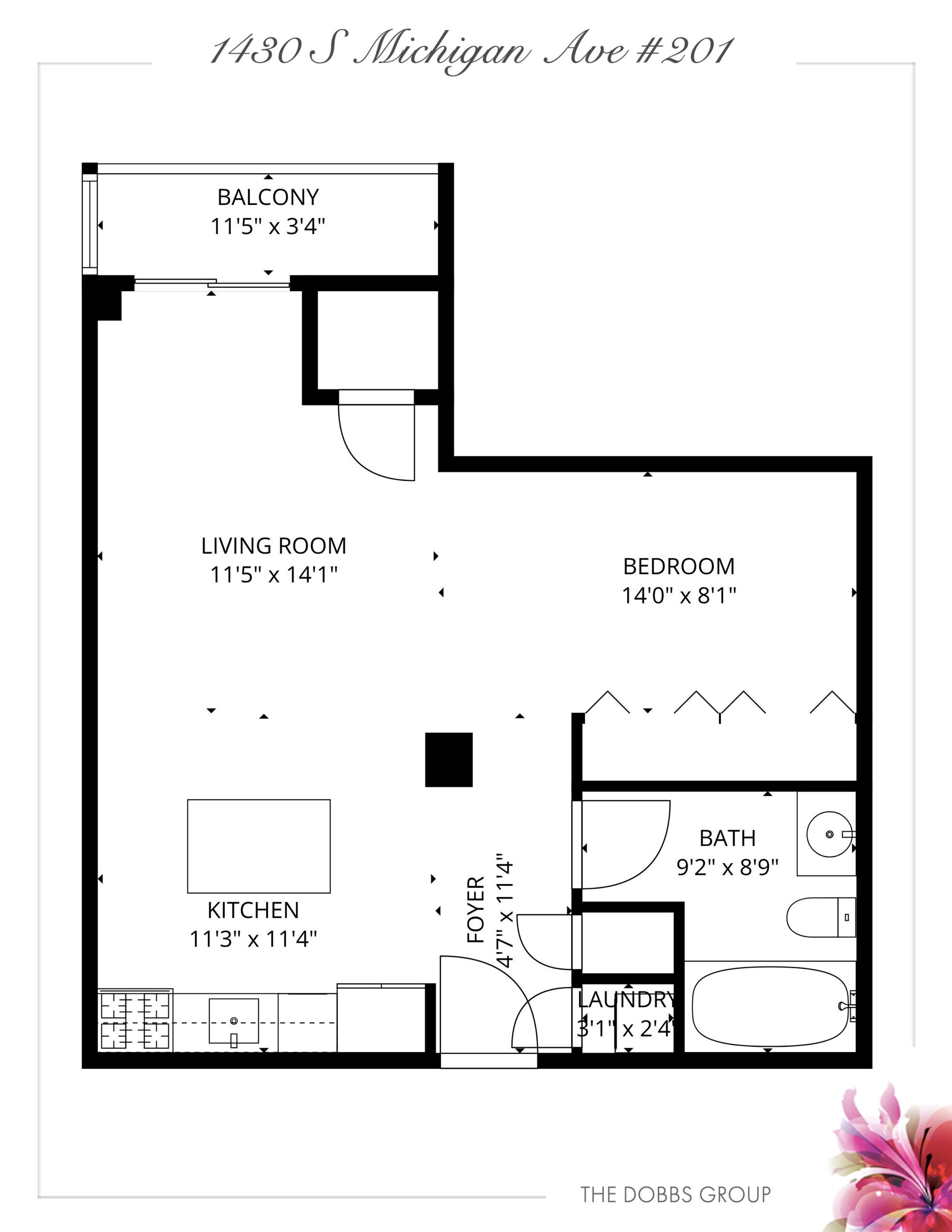 1430 S Michigan Ave APT 201 - Chicago, IL 60605 - Home For Sale - Floor Plan